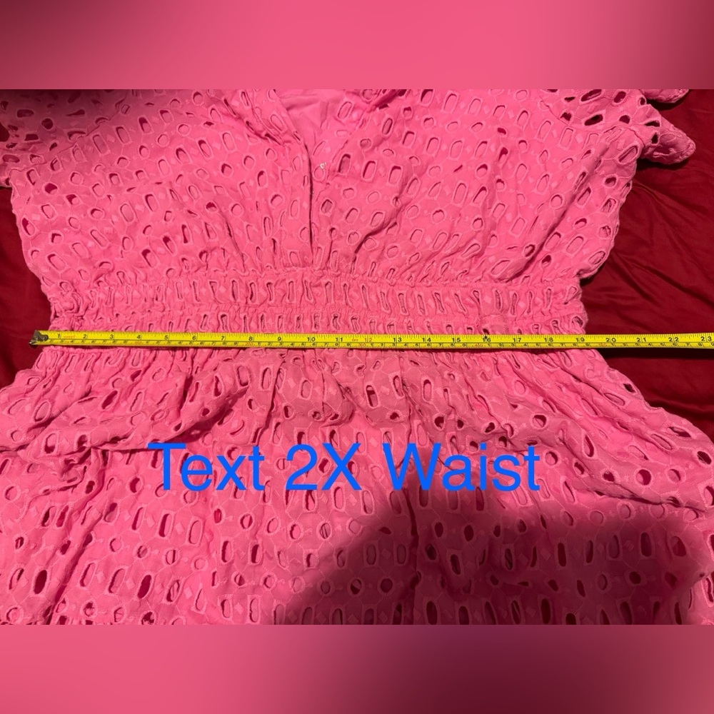 Anthropologie Pink Eyelet Maxi Dress - Picture 9 of 10